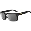 Oakley Shaun White Holbrook Men's Polarized Special Editions Signature Series Lifestyle Sunglasses w/ Free B&F Heart Sticker Bundle - Matte Black/Grey