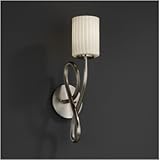Capellini Fusion One Light Wall Sconce Shade Option: Square with Flat Rim, Shade Color: Droplet, Metal Finish: Dark Bronze