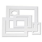 Pacon 72500 Precut Mat Frames, White, 12 ea. of 5 Assorted Sizes, 60 per Pack