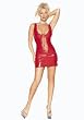 Vinyl V Fronts & Back Lace Up Dress -Red/Medium by Leg avenue