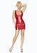 Vinyl V Fronts & Back Lace Up Dress by Leg avenue