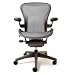 Aeron Chair by Herman Miller - Official Retailer - Basic - Graphite Frame - Nickel Classic Size C (Large)