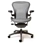 Aeron Chair Basic by Herman Miller- Graphite Frame - Nickel Classic Size C (Large)