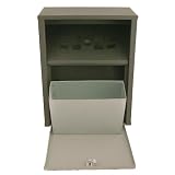 LARGE WALL MOUNTED LOCKING CIGARETTE BIN ASHTRAY