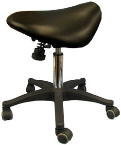 Backless Stool with Saddle Seat and Seat Angle Adjustment Height Adjustment