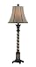 Lite Source C41108 Eithne Buffet Lamp, Dark Bronze with Fabric Shade