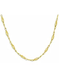 Genuine 14K Yellow Gold Polished Fancy Link Bracelet 17 Inches 4 Grams Of Gold 100% Satisfaction Guaranteed.