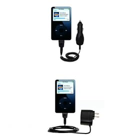 Essential Kit for the Apple iPod 80GB - includes Car and Wall Charger with Rapid Charge... by Gomadic for the Apple iPod 80GB
