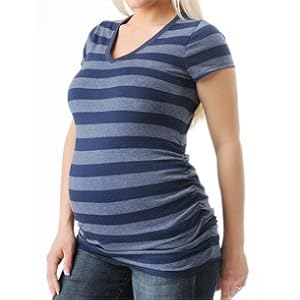 Buy A Pea in the Pod Collection: Short Sleeve Scoop Neck Side Ruched Maternity T Shirt by A Pea in the Pod