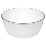 Corelle Livingware 28-Ounce Super Soup/Cereal Bowl, Light Blue Band, LP