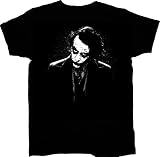 Batman Dark Joker Heath Ledger Black Tee T-Shirt