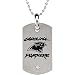 Stainless Steel Carolina Panthers Logo Dog Tag Necklace