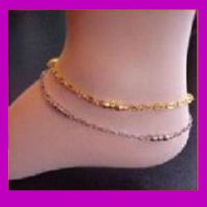 MAGNETIC THERAPY Gold Chain Ankle Bracelet for PAIN RELIEF