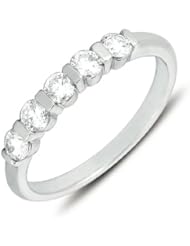 14K White Gold 0.51cttw Round Diamond Ring Band