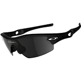 Oakley Radar Pitch Adult Asian Fit Sport Sports Wear Sunglasses w/ Free B&F Heart Sticker Bundle - Matte Black/Grey