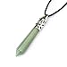 Green Aventurine Faceted Pendulum Necklace & Earrings Set