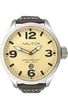 Nautica Brown Leather Sport Strap Champagne Dial Men's Watch #N12564G