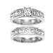 14K White or Yellow Gold Diamond Wedding Set - 0.50 Ct.