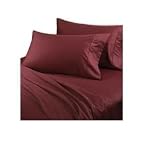 ELEGANCE 500 Thread Count Bed Sheet Set Egyptian Cotton Burgundy Full