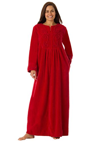 Only Necessities Women's Plus Size Long Chenille Robe