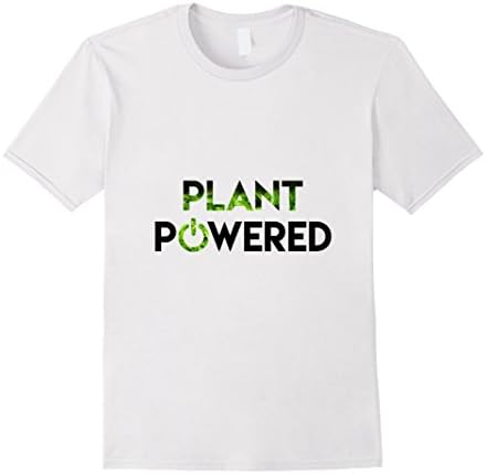Men's Plant Powered T-Shirt | Vegan | Vegetarian | Men and Women Large White