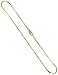 BDNGP004 14 KT Gold Over Italian Nickel Free Silver Vermeil 1mm Diamond Cut Snake Chain Necklace 14