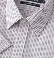 Ultimate Non Iron Pure Cotton Short Sleeve Textured Striped Shirt