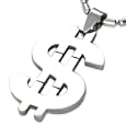 Dollar Sign Money Pendant in Stainless Steel