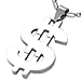 Dollar Sign Money Pendant in Stainless Steel