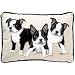 Fiddler's Elbow Boston Terrier Puppies Leslie Anderson Designer Decorative Dog Pillow