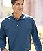 UltraClub Men's Solid Long Sleeve Pique Polo Shirt