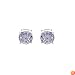 Sterling Silver 8mm Round Lavender Cubic Zirconia CZ Clip On Earring