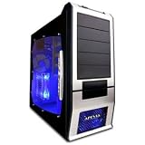  : Apevia X-Supra G Type ATX Mid-Tower Case - Clear Side, 120mm Fan, Front USB, FireWire and Audio Ports (Silver)