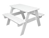 Recycled Earth-Friendly Outdoor Patio Kid's Picnic Table - White
