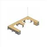 Bush Furniture Advantage Series Cubicle Office Set in Light Oak