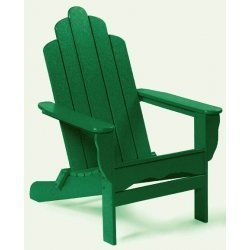 Cape Cod Plastic Adirondack Chair - Green (Green) (40.5H x 29.5W x 35D) by