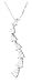 14k White Gold Pear Shaped Diamond Journey Curve Pendant (1/4 cttw, H-I Color, I1 Clarity)