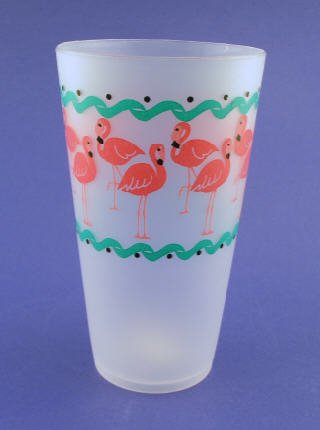 Pink Flamingo tropical kitchen decor 12 TUMBLERs