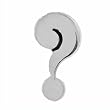 Surqical Steel Polished Question Mark Earrings
