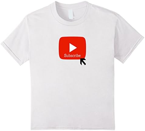 Kids Subscribe Play Button T-shirt 12 White