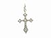 Gothic Cross Charm in White Gold with Diamonds by Mizuki