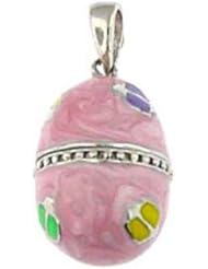 Pink Enamel Egg Charm