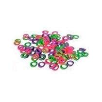 Orthodontic Elastics 1/4 MULTI COLORED Rubber Bands Great for Dog Grooming Top Knots Bows Braids and Dreadlocks - 100 pack by Pet Supply City