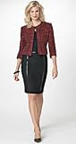 Review   / RUCHED-SLEEVE BOUCLE JACKET
