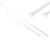 Shower Curtain Expander Rods Spring Loaded 750mm – 1250/2200mm