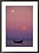Full Moon and Sunset Behind Fishing Boat, Phi Phi Island, Thailand Collections Framed Photographic Poster Print by Claudia Adams, 22x29