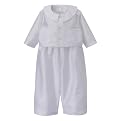 Newborn Boys' Christening Silk Shantung 2-pc. Suit Set - White