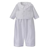 Newborn Boys' Christening Silk Shantung 2-pc. Suit Set - White