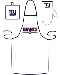 New York Giants Grilling Apron Set - Football Sports Merchandise
