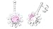 Round Cut Pink Cz Drop Earrings Sterling Silver